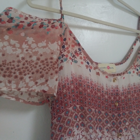 Off The Shoulder Pink Dress - Picture 2 of 3